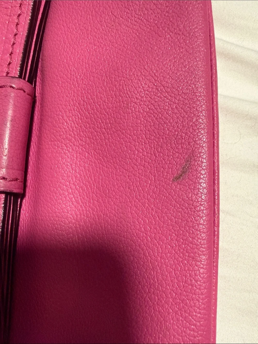 kate spade Hot Pink Leather Crossbody with Bow Accent